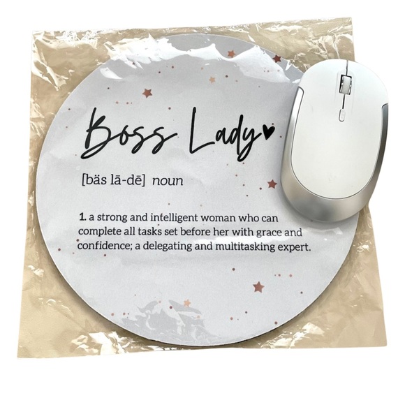 Boss Lady Mouse Pad | Girl Boss Mousepad | Office Decor | Computer Mousepad - Picture 4 of 5